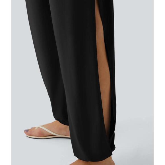 NWT Halara Sleeveless Cut Out Cool Touch Black Jumpsuit-UPF50+ Size XS - Picture 3 of 7